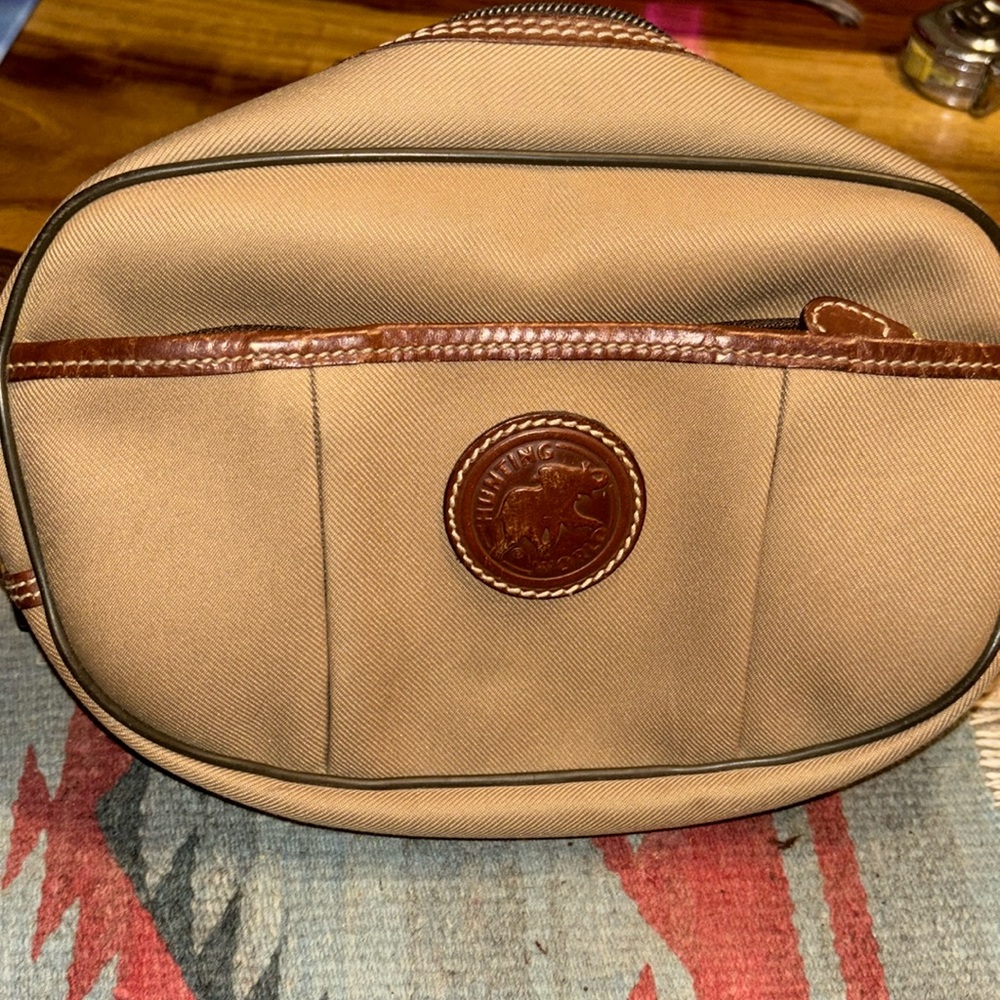 EUC Hunting World Safari Khaki Canvas Leather Bum Bag